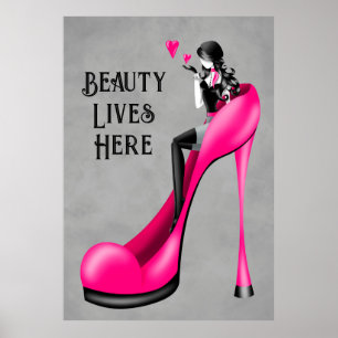 Fashionable Lady in Stiletto Poster