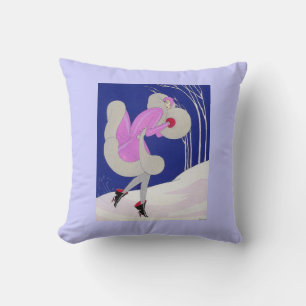 Fashionable lady in winter cushion