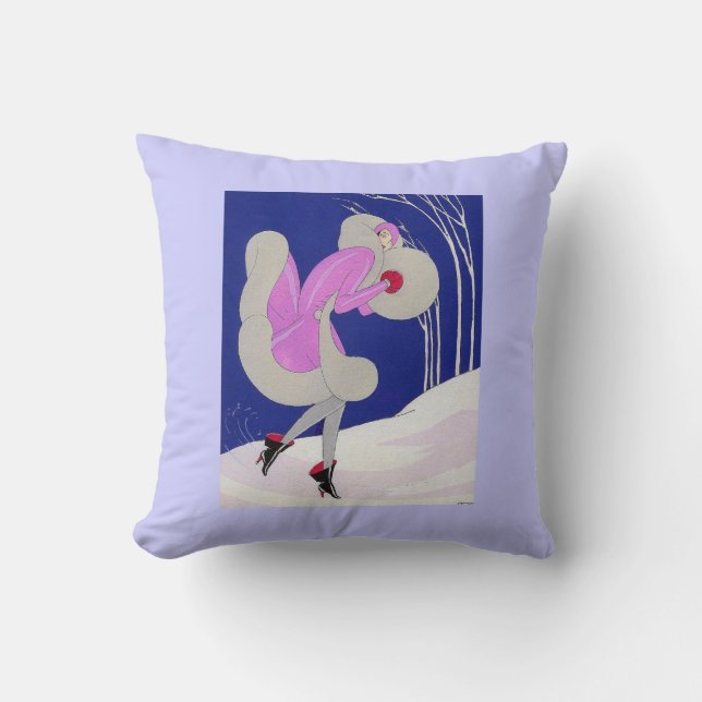 Fashionable lady in winter cushion (Front)