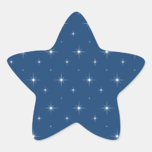 Fashionable Monaco Blue & Stars - A Unique Design Star Sticker