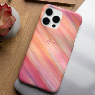 Fashionable Mutil Colour Striped Texture Customise iPhone 16 Pro Case