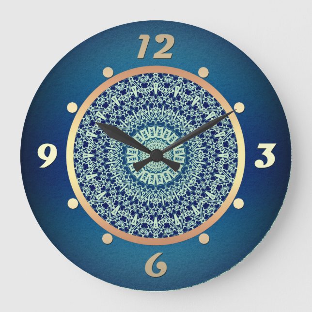 fashionable, Oriental pattern Large Clock (Front)