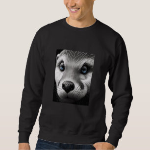 Fashionable Otter Cool Sea Otter With Blue Eyes 2 Sweatshirt
