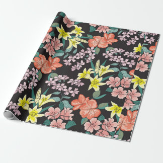 Fashionable pattern in small flowers. Floral backg Wrapping Paper