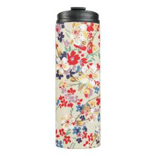 Fashionable pattern in small flowers thermal tumbler