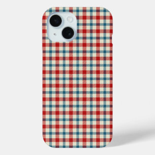 Fashionable Plaid iPhone 15 Case