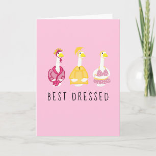 Fashionable Porch Goose 50th Birthday Card