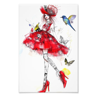 Fashionable Pretty Girl Photo Print