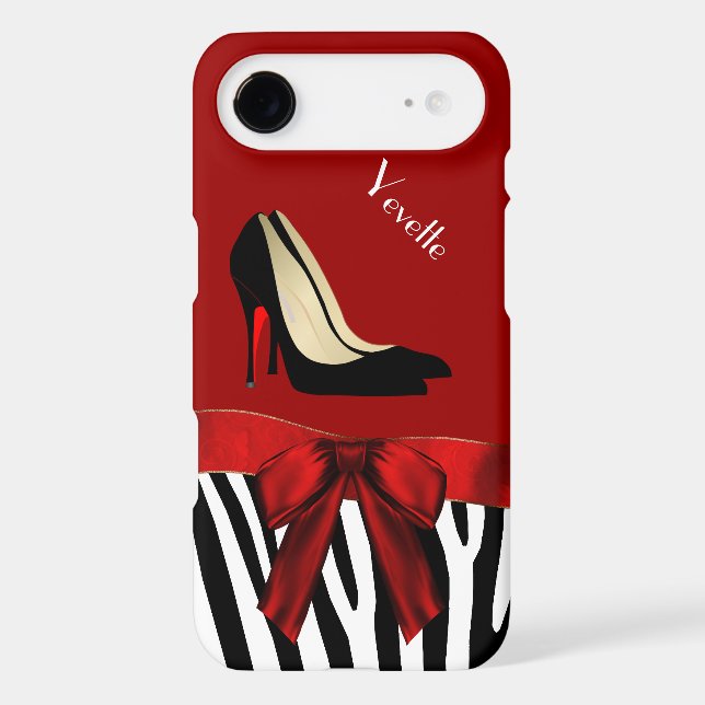 Fashionable Red & Zebra Print iPhone 6 Plus Case (Back)