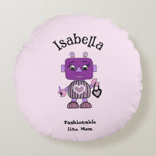 Fashionable robot baby bib round cushion