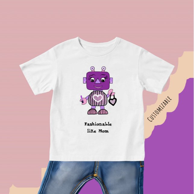 Fashionable robot  baby T-Shirt (Creator Uploaded)