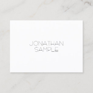 Fashionable Sleek Design Modern Professional Plain Business Card
