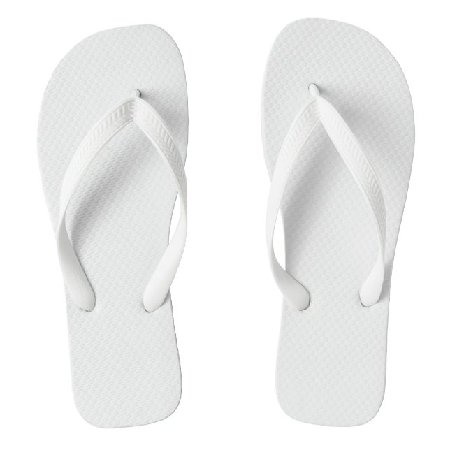 Fashionable Solid White Thongs (Footbed)