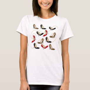Fashionable Stilettos & Pearls Ladies T-Shirt