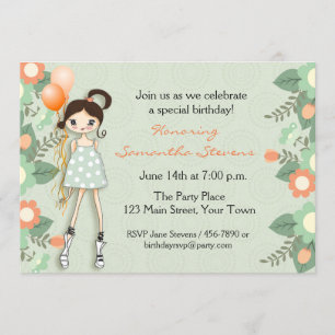 Fashionable Teen, Birthday Invitation
