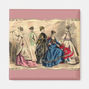 Fashionable Victorian Ladies Magnet
