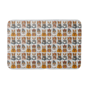 Fashionable Welsh Corgi Dogs Bath Mat