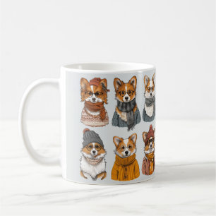 Fashionable Welsh Corgi Dogs Coffee Mug