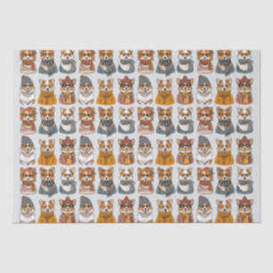 Fashionable Welsh Corgi Dogs Tissue Paper