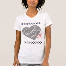 Fashionable, Womens, Ladies, Travel Tshirt.