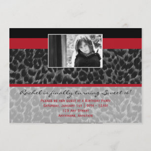 Fashionella in Cheetah Invitation