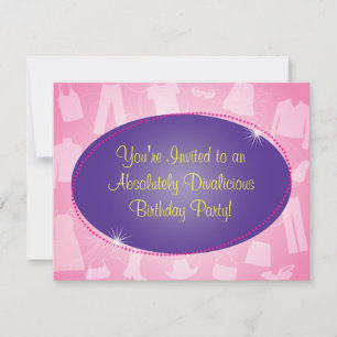Fashionista Birthday Party Invitation