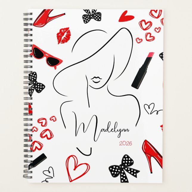 Fashionista Custom Calendar Day Planner (Front)
