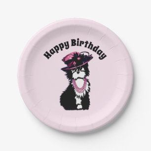 Fashionista Doggie / Fashion Designer Pink Paper Plate