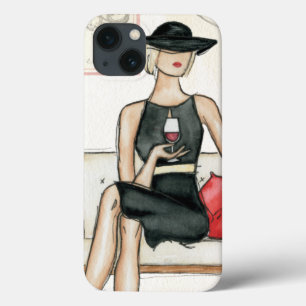 Fashionista Drinking Wine iPhone 13 Case