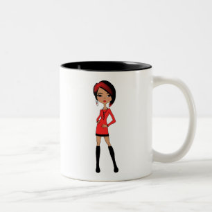 Fashionista Girl Two Toned Mug
