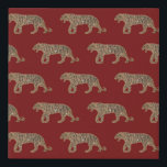 Fashionista Gold Black Red Glitter Tiger Pattern Faux Canvas Print<br><div class="desc">This elegant and chic pattern is perfect for the trendy and stylish fashionista. It features a faux printed sparkly gold glitter and black hand-drawn tiger pattern on top of a fire-engine red background. It's glamourous, luxurious, unique, modern, and cool. ***IMPORTANT DESIGN NOTE: For any custom design request such as matching...</div>