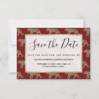 Fashionista Gold Black Red Glitter Tiger Pattern