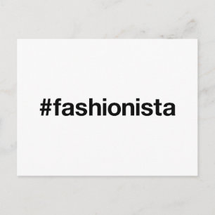FASHIONISTA Hashtag Postcard