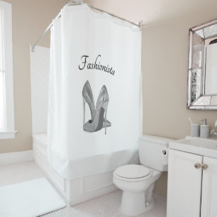 Fashionista High Heel Shoes Shower Curtain