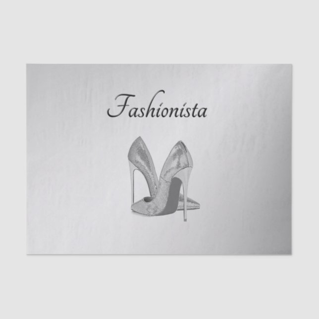 Fashionista High Heel Shoes Tissue Paper (Front)