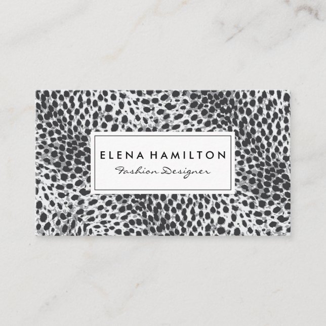 Fashionista | Leopard Print Business Card (Front)