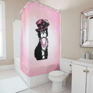 Fashionista Puppy Dog Shower Curtain