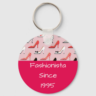 Fashionista since High Heels Pink Design Key Ring
