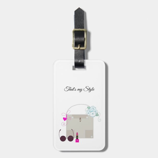 Fashionista Style Luggage Tag (Front Vertical)