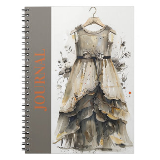 Fashionista's Antique LBD Little Black Dress Diary Notebook