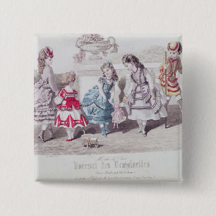 Fashions for Girls, from 'Journal des 15 Cm Square Badge