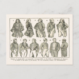 Fashions, from Louis XIV until the 19th century Postcard