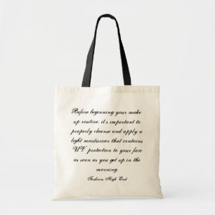 Fashions High End Daily Make-up Routine Natural Tote Bag