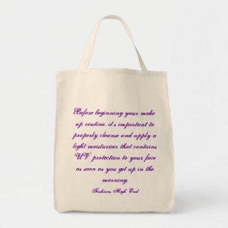 Fashions High End Daily Make-up Routine Organic Tote Bag