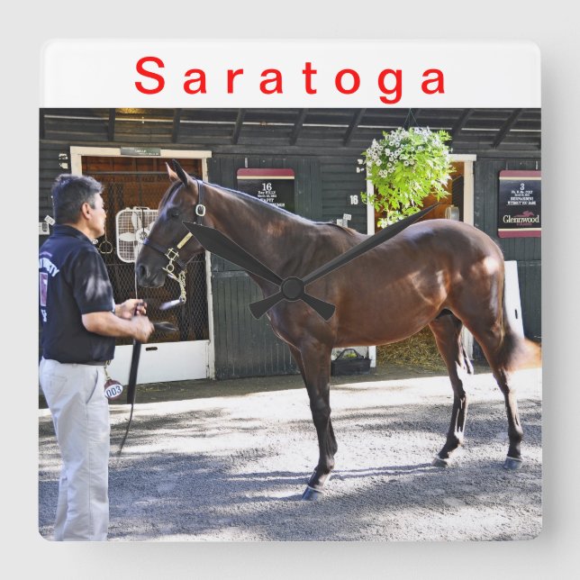 Fasig Tipton Yearling Auctions Square Wall Clock (Front)