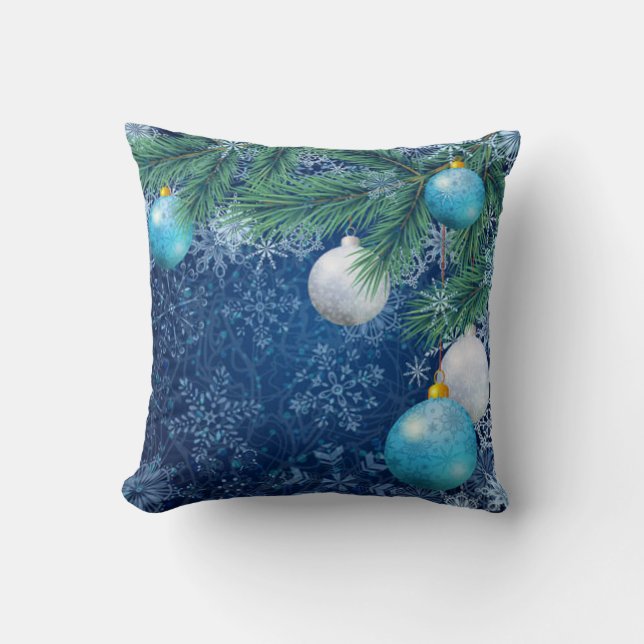 Fasinating White Christmas Square Throw Pillow (Front)