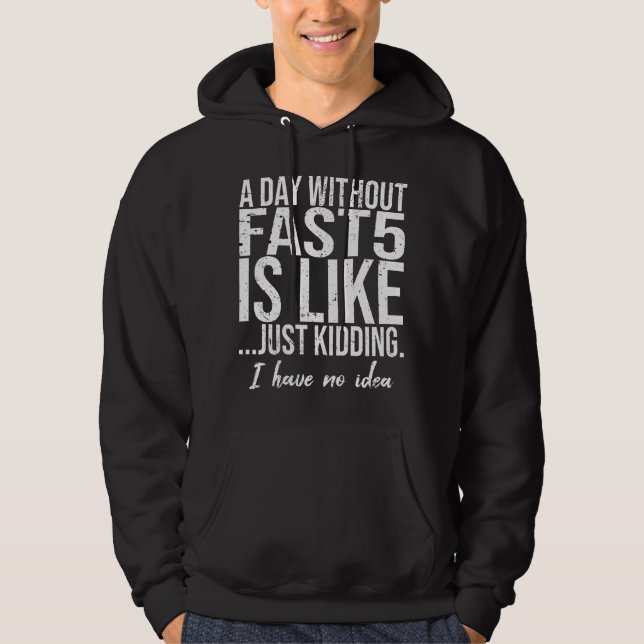 Fast5 funny sports gift idea hoodie (Front)