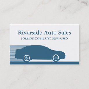 Fast Automobile Business Card, Royal Blue Card