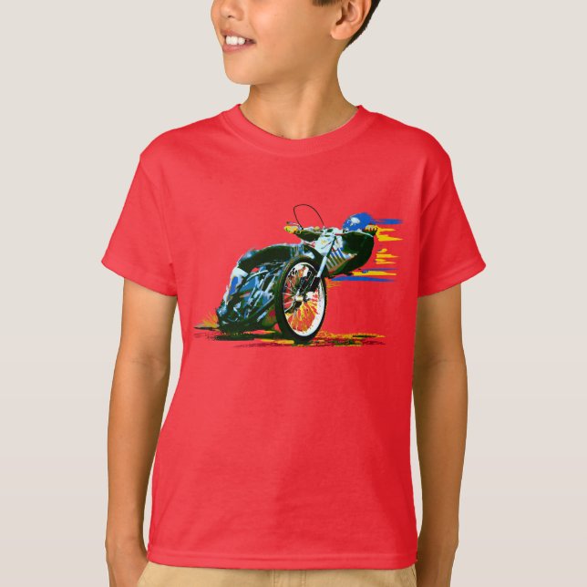 Fast Awesome Speedway Motorcycle T-Shirt (Front)
