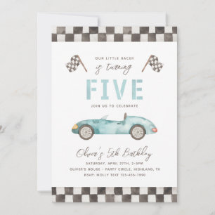 Fast Birthday Invitation   5th Racing Invitation